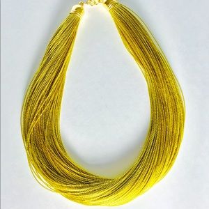 Gold thread necklace
